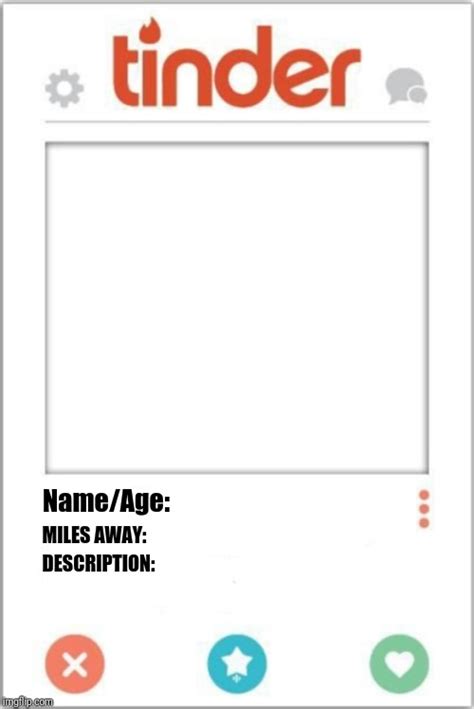 Tinder Profile Template Blank