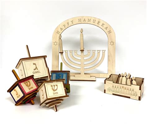 DIY Wooden Menorah Kit for Kids,handmade Hanukah Menorah and Candle Set ...