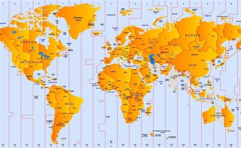 Time Zones Of The World Map Large Version Printable Time Zone Map For ...