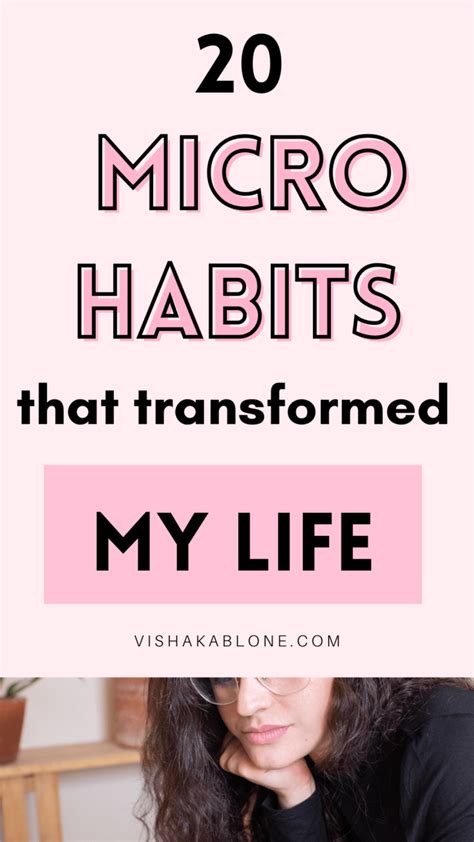 Micro Habits that Transformed my Life - Vishaka Blone