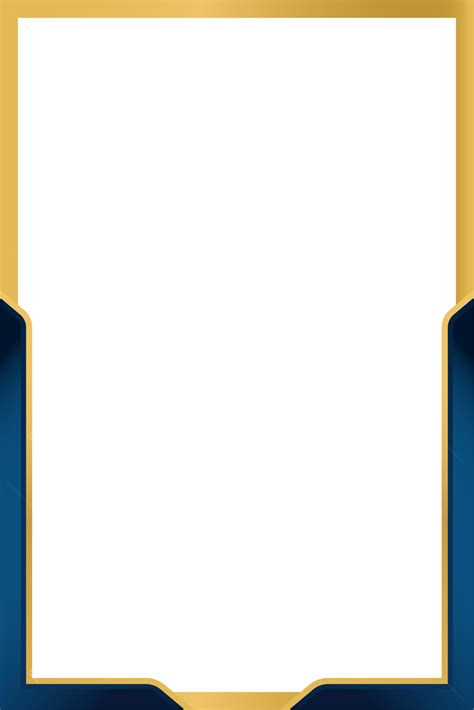 Simple Certificate Border With Blue And Gold Color, Simple Certificate ...