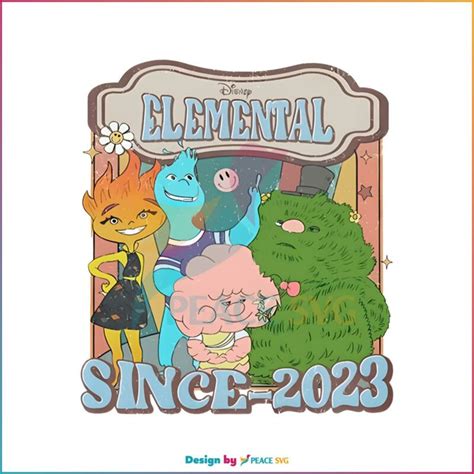 Elemental 2023 Disney Pixar PNG Sublimation Silhouette File » PeaceSVG