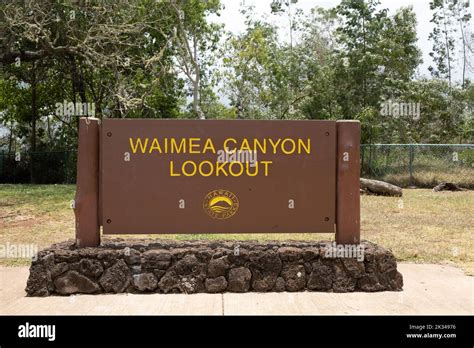 Waimea Canyon Lookout, Waimea Canyon State Park, Kauai, Hawaii, USA ...