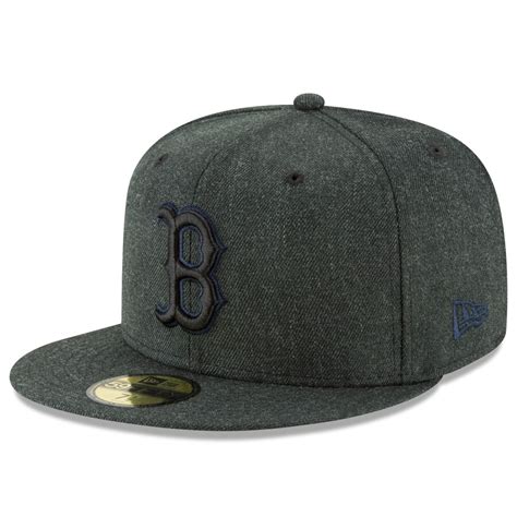 Men's Boston Red Sox New Era Heathered Black Bold 59FIFTY Fitted Hat