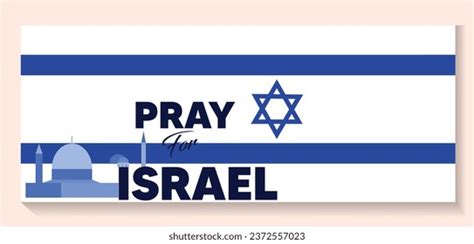 Pray Israel Vector Poster Dome Rock Stock Vector (Royalty Free) 2372557023 | Shutterstock