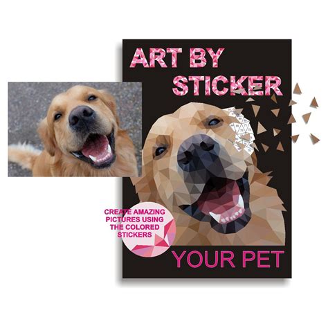 Personalized Color By Sticker Kit from Photo - YOUR PET / DIY kits for adults, Craft kit for ...