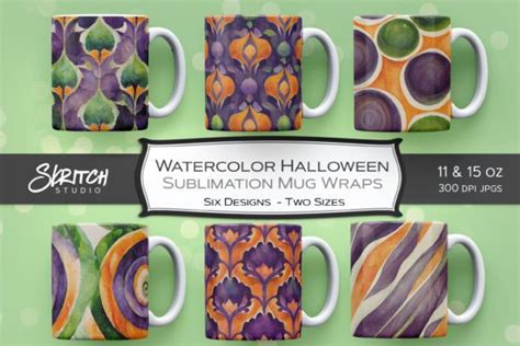 Watercolor Halloween Sublimation Mugs Graphic by skritchstudio ...