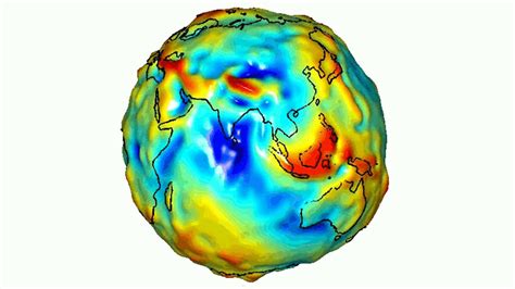 NASA's new animation that shows variations in Earth’s gravity field