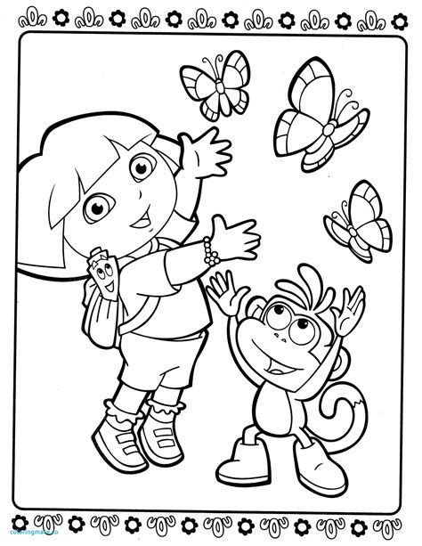 Dora Jumbo Coloring Party Coloring Pages