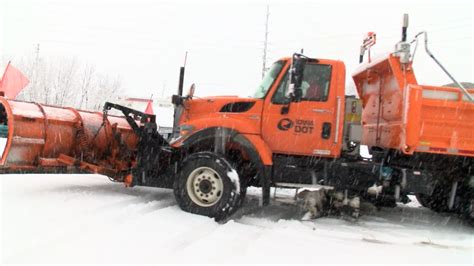 Iowa DOT continously plows interstates during Monday's winter snow storm