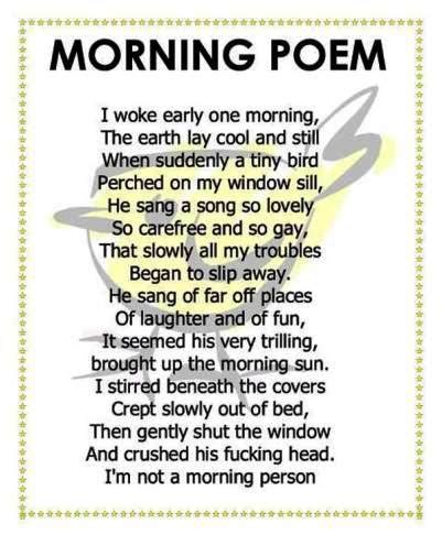 dersstophuo: Good Morning Poems