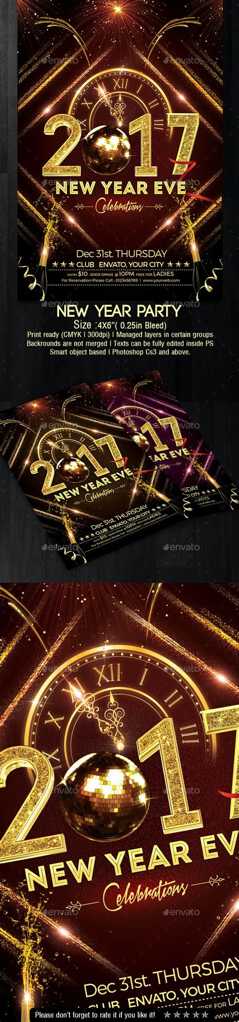 New Year Party Flyer by creativevalues | GraphicRiver