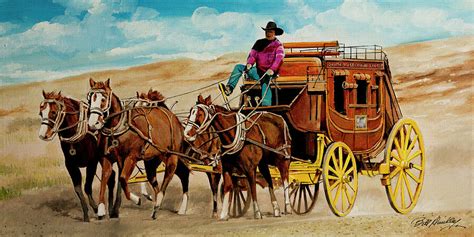 Stagecoach Painting by Bill Dunkley - Fine Art America