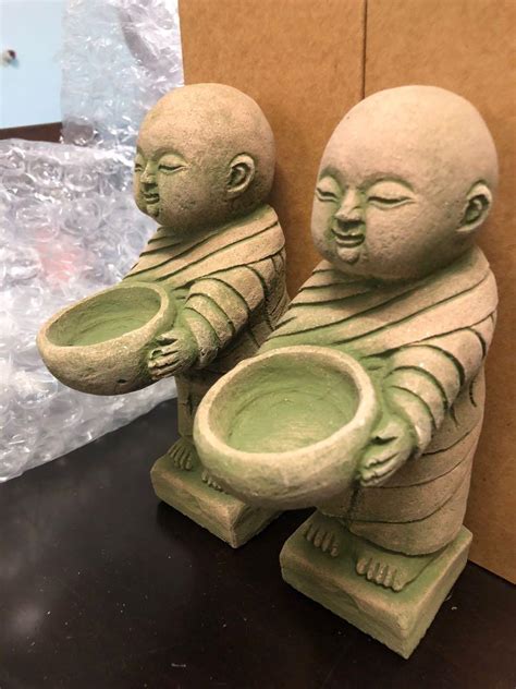 Little monk candle holders, Furniture & Home Living, Home Decor, Other Home Decor on Carousell