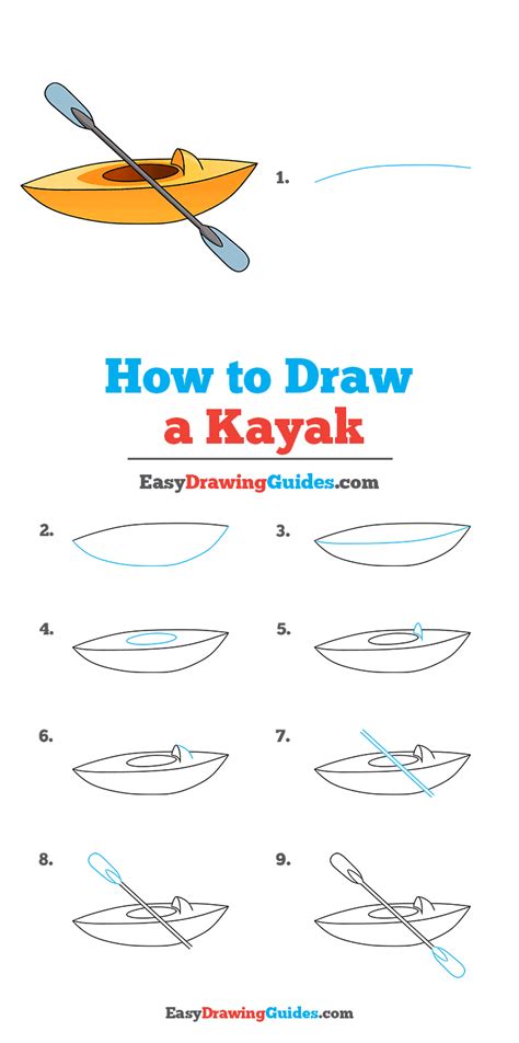 How to Draw a Kayak - Really Easy Drawing Tutorial