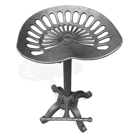 Farm Tractor Seat Adjustable Stool - Solid Cast Iron Barstool ...