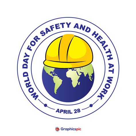 World day for safety and health at work icon with glob & helmet - Graphics Pic