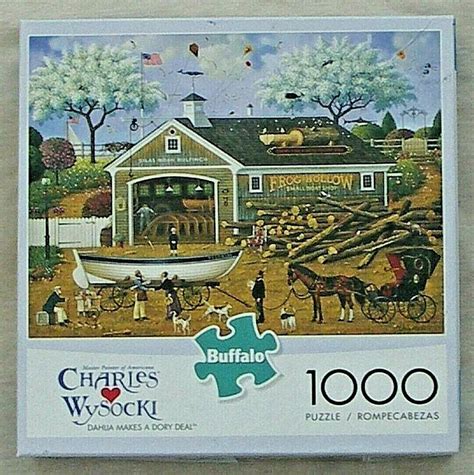 LOT OF 8 CHARLES WYSOCKI JIGSAW PUZZLES - 1000 PIECES - ALL COMPLETE ...