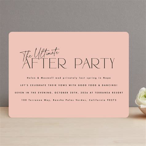 The Ultimate After Party Wedding Invitations by Becky Nimoy | Minted