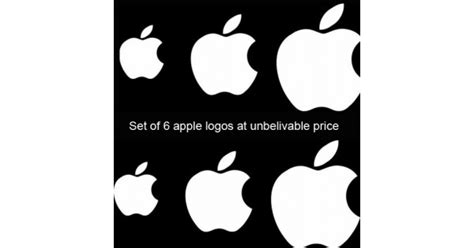 apple logo sticker decals in custom colors and sizes