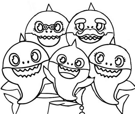 98 Baby Shark Family Coloring Pages Latest HD - Coloring Pages Printable