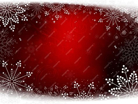 Premium Vector | Christmas red background with snowflakes