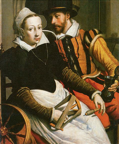 Man and Woman at a Spinning Wheel Painting by Pieter Pietersz - Fine ...