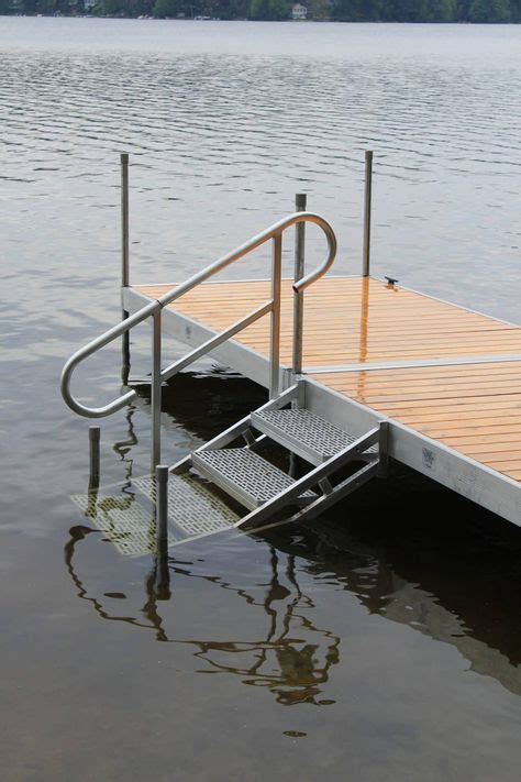 Aluminum Dock Stairs | Lake dock, Boat dock, Building a dock