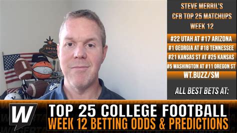 College Football Week 12 Picks and Odds | Top 25 College Football Betting Preview & Predictions