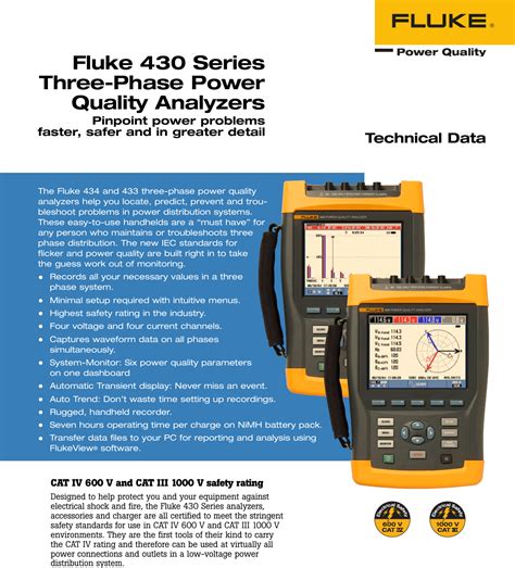 Fluke 430 Series Users Manual 2116965 Rev A