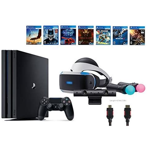 PlayStation VR Starter Bundle, 10 Items: PS4 Pro 1TB - Walmart.com ...