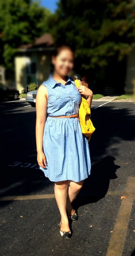 hauteinterpreter: Vintage denim dress + Mustard