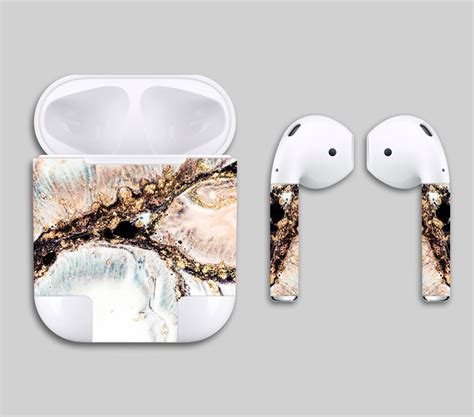 Gold Marble Airpods Skin Wrap Apple Air Pod 1 2 Decal Glitter - Etsy