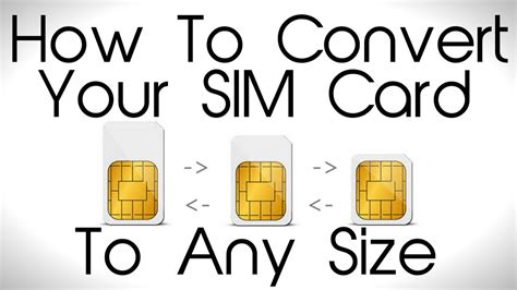 How to Convert your SIM card to ANY Size - YouTube