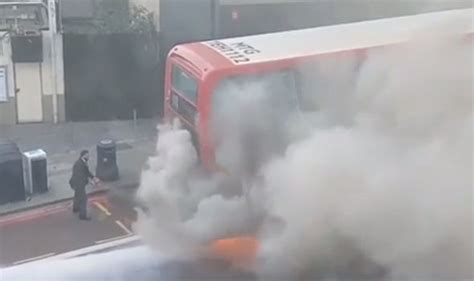 London bus fire: Smoke and flames send screaming passengers running in Finchley Road | UK | News ...