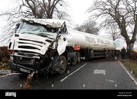 Petrol tanker crash Stock Photo: 106753827 - Alamy