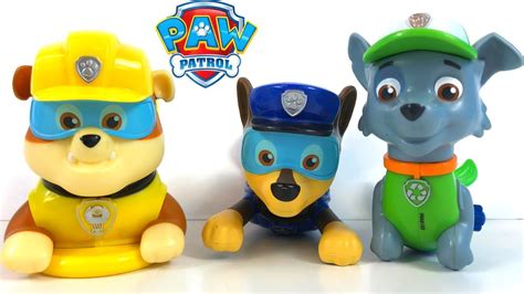 UNBOXING SET OF PAW PATROL BATH TOYS - ZUMA AND ROCKY MERPUPS & RUBBLE AND CHASE DIVER PUPS ...