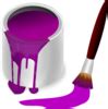 Purple Paint With Paint Brush Clip Art at Clker.com - vector clip art online, royalty free ...