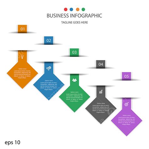 5 Steps Infographic Vector PNG Images, Business Infographic Design Infographic Element 5 Step ...