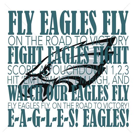 Philadelphia Eagles Fight song poster digital download