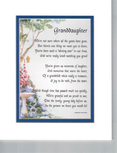 Granddaughter Poem, Granddaughter Gift, Gift for Granddaughter, Granddaughter Birthday ...