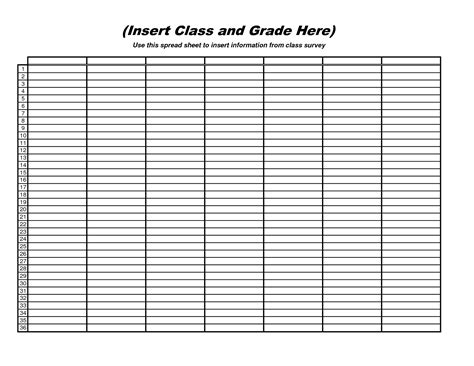 Blank Data Spreadsheet Template | Printables | Resume Template Free ...