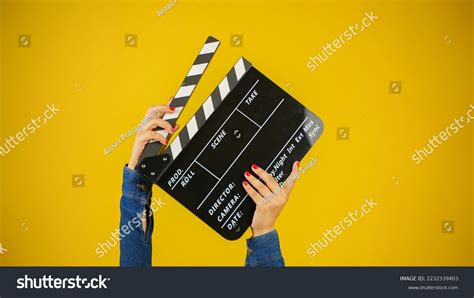 Hand Holding Clapper Board Clapperboard Movie Stock Photo 2232339403 | Shutterstock