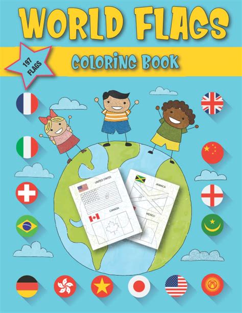 World flags coloring book: Geography Gift for Kids and Adults | Learn All Countries of the World ...