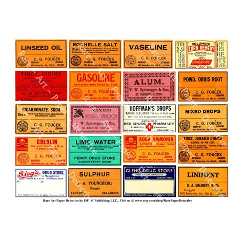 Apothecary Bottle Labels, Halloween Bottle Stickers, Pharmacy Tags ...