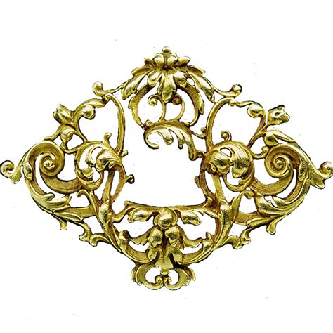 Art Nouveau Gold Filigree Badge jewelry element by LilipilySpirit on DeviantArt