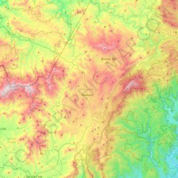 Avery County topographic map, elevation, terrain