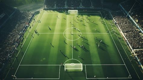 Premium AI Image | Aerial view of Stadium modern football soccer stadium