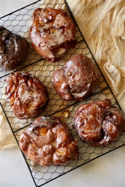 Apple Fritter Donuts + Video - The Seaside Baker