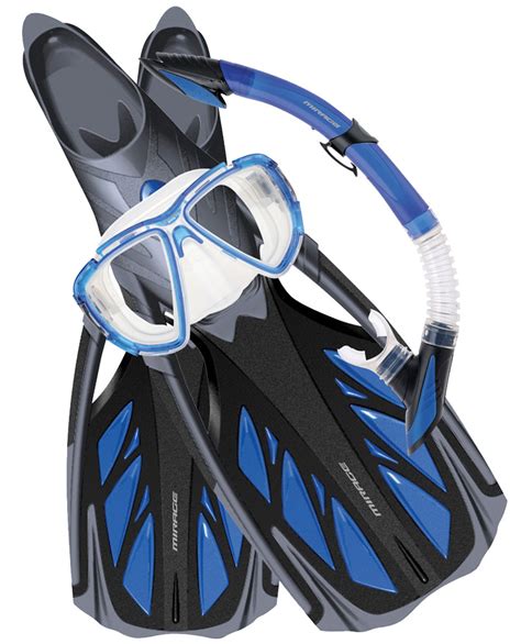 Mirage Platinum Snorkeling Set Mask Snorkel and Flipper Kit